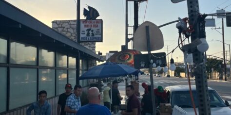 El Primo taco stand just before sunset